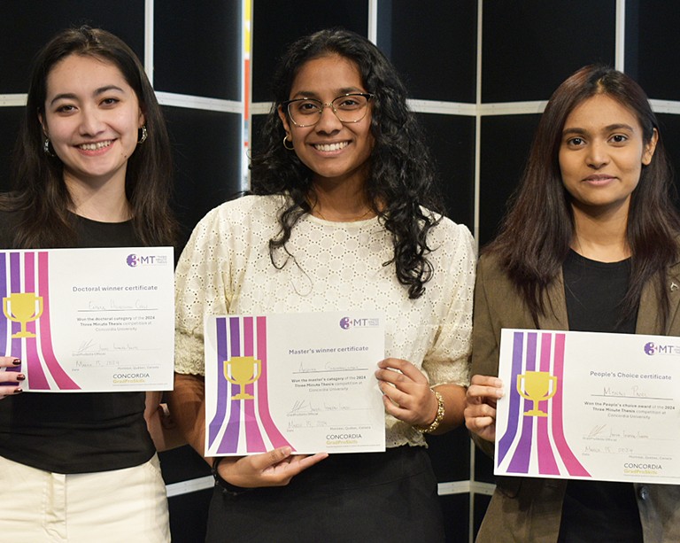 Meet the winners of the 2024 Concordia Three Minute Thesis Competition